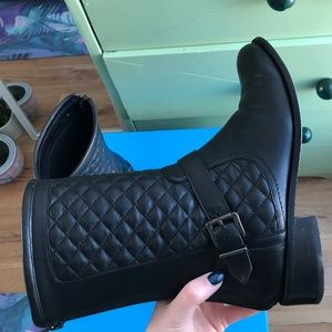 Leather Moto Boots